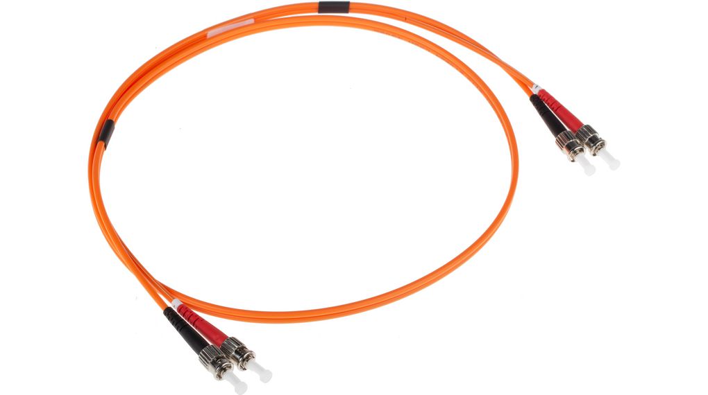 Konfektioniertes Lichtleiterkabel 62.5/125 um OM1 Duplex ST - ST 1m